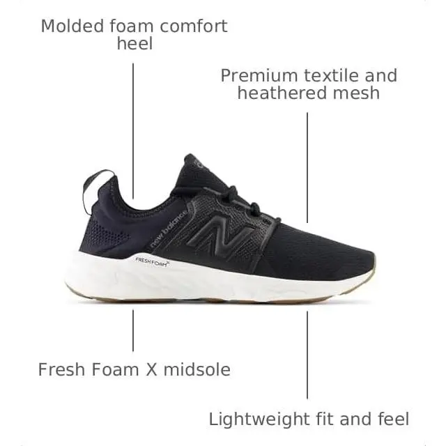 New Balance shoes - WCRUZLZ3 - Black/Black/Gum 020 (UPC: 196652989951) 0