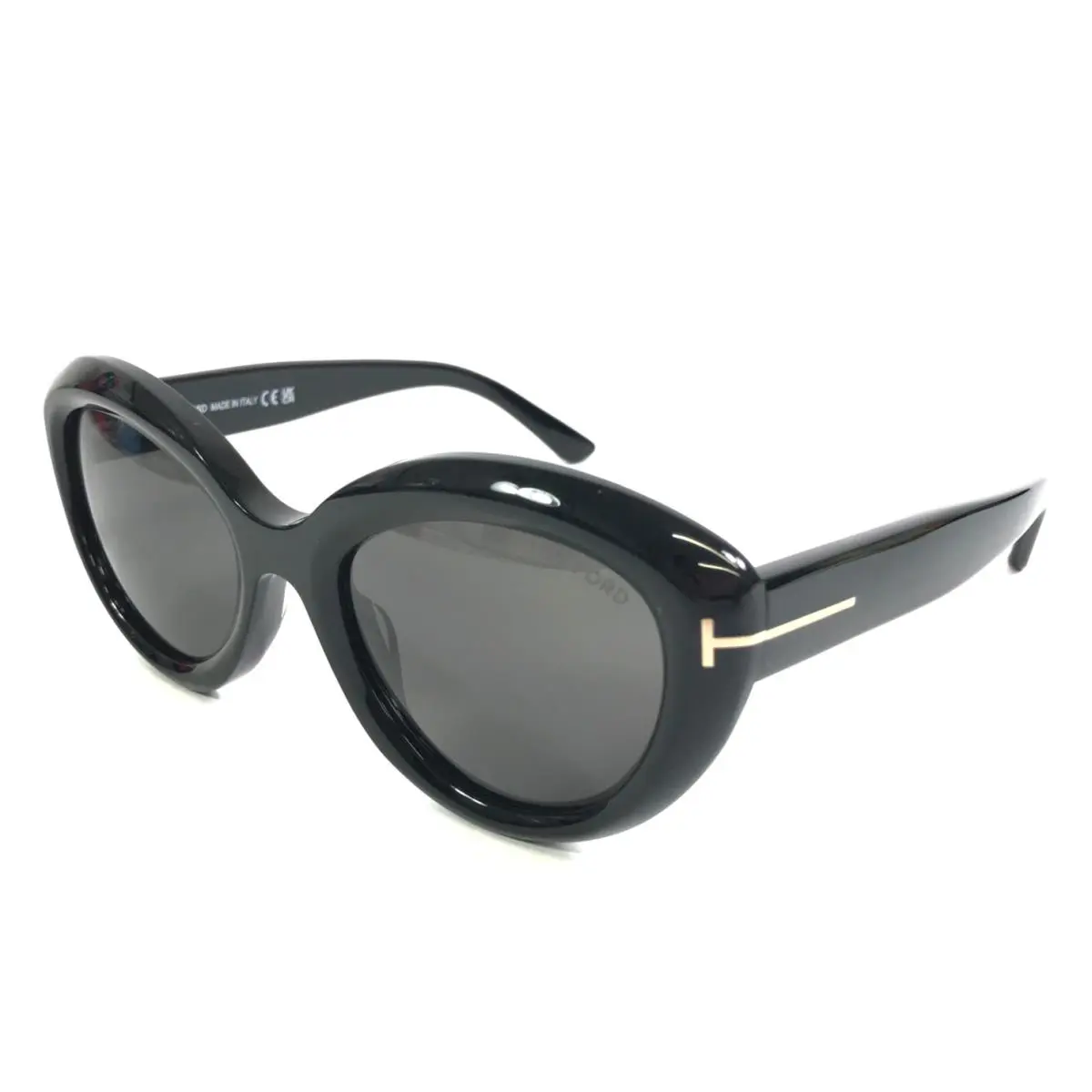 Sunglasses Stacy-02 TF1316 01A Black Cat Eye Frames w/ Dark Gray Lenses by Tom Ford