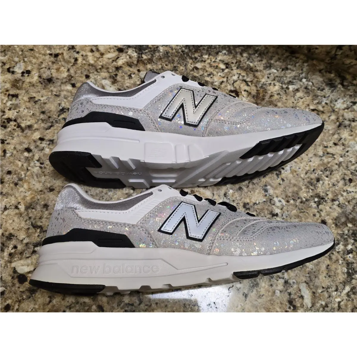 New Balance shoes - New Balance Glitter - Glitter - Silver, Exterior: Multicolor 4