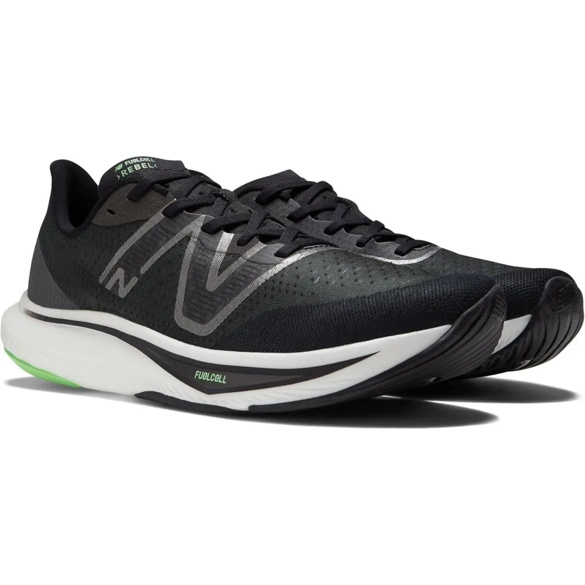 New Balance Men`s Fuelcell Rebel V3 Running Shoe Black/blue 13 Wide 2E