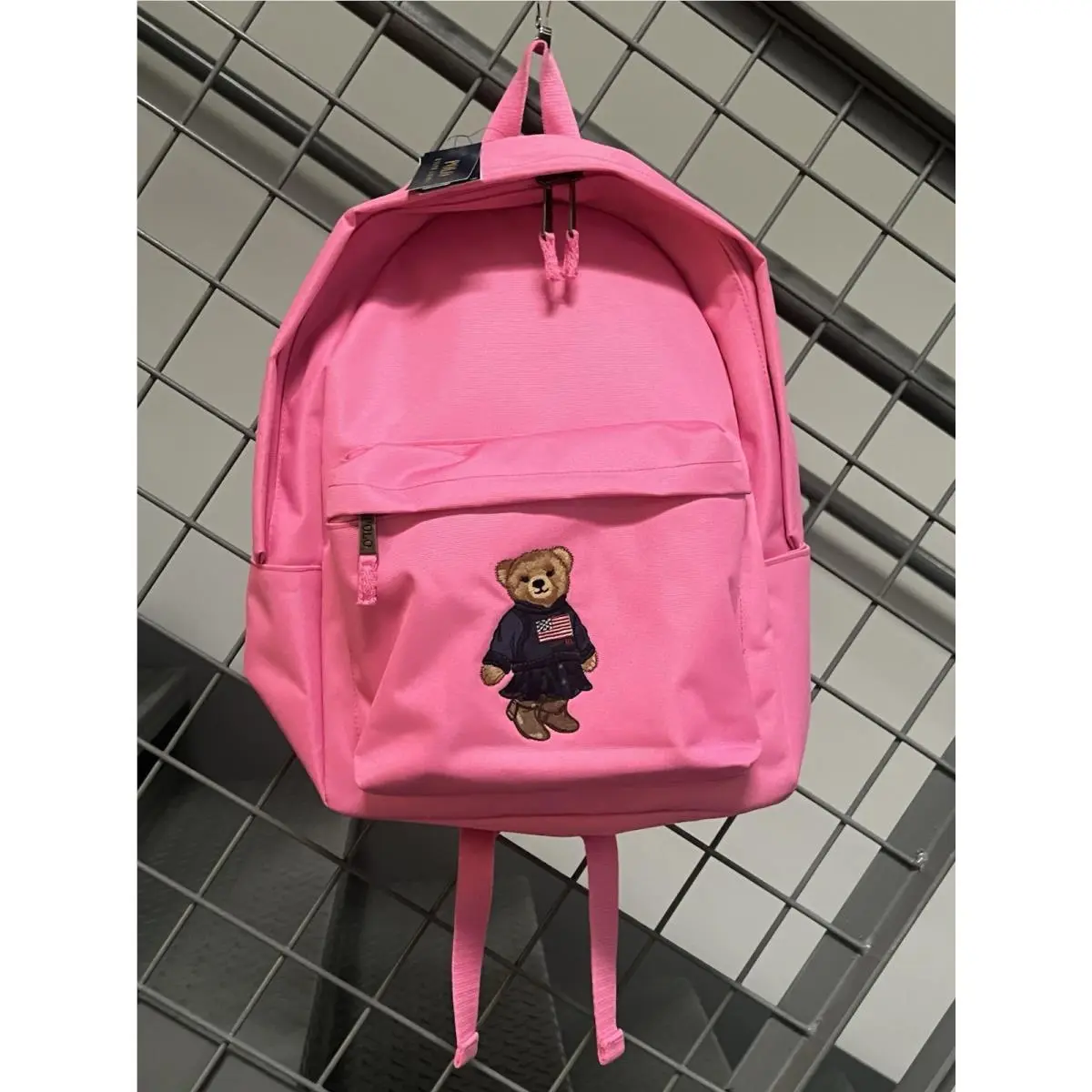 Polo  Teddy Bear Canvas Backpack Baja Pink Laptop Pocket 9AR149-AIL by Ralph Lauren