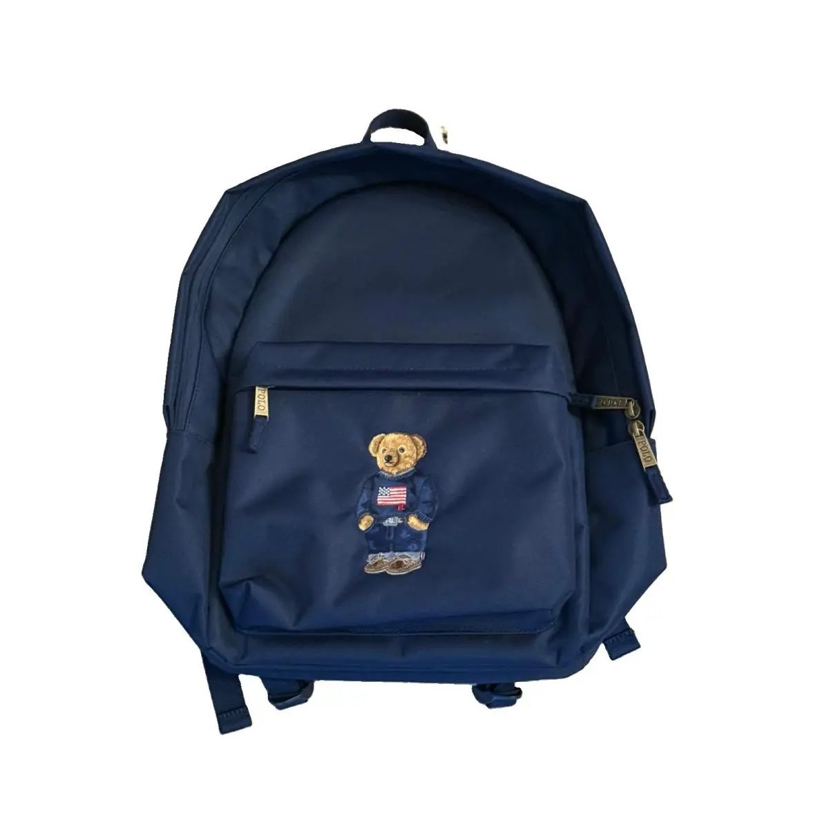Polo  Polo Bear Embroidered Canvas Backpack Navy Blue by Ralph Lauren