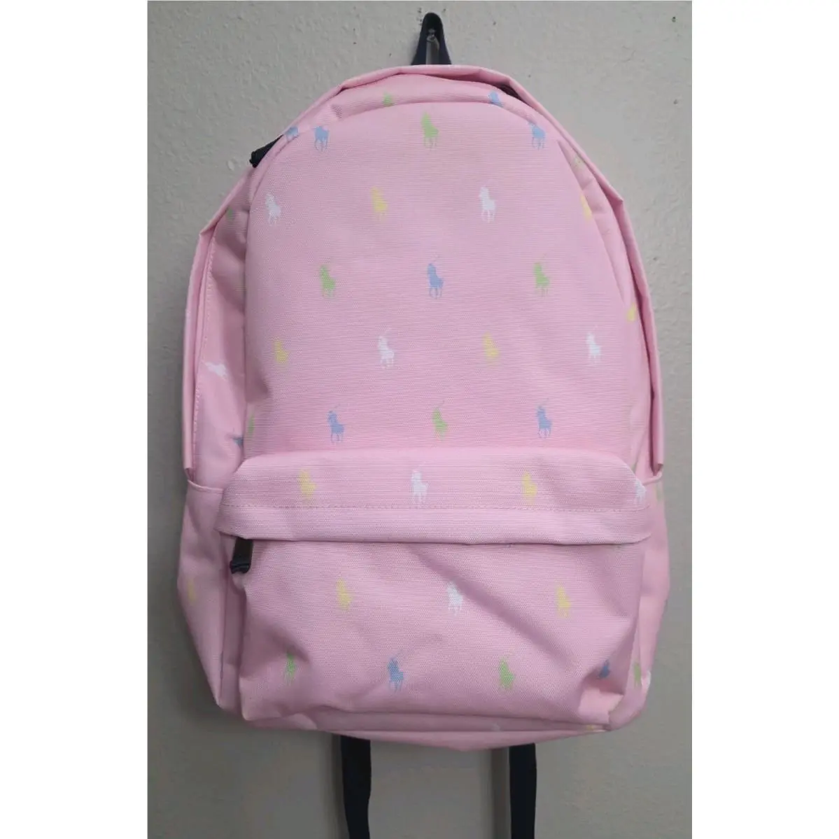 Polo  All Over Pony Logo Carmel Pink Backpack Bag 9AR151-ADG by Ralph Lauren