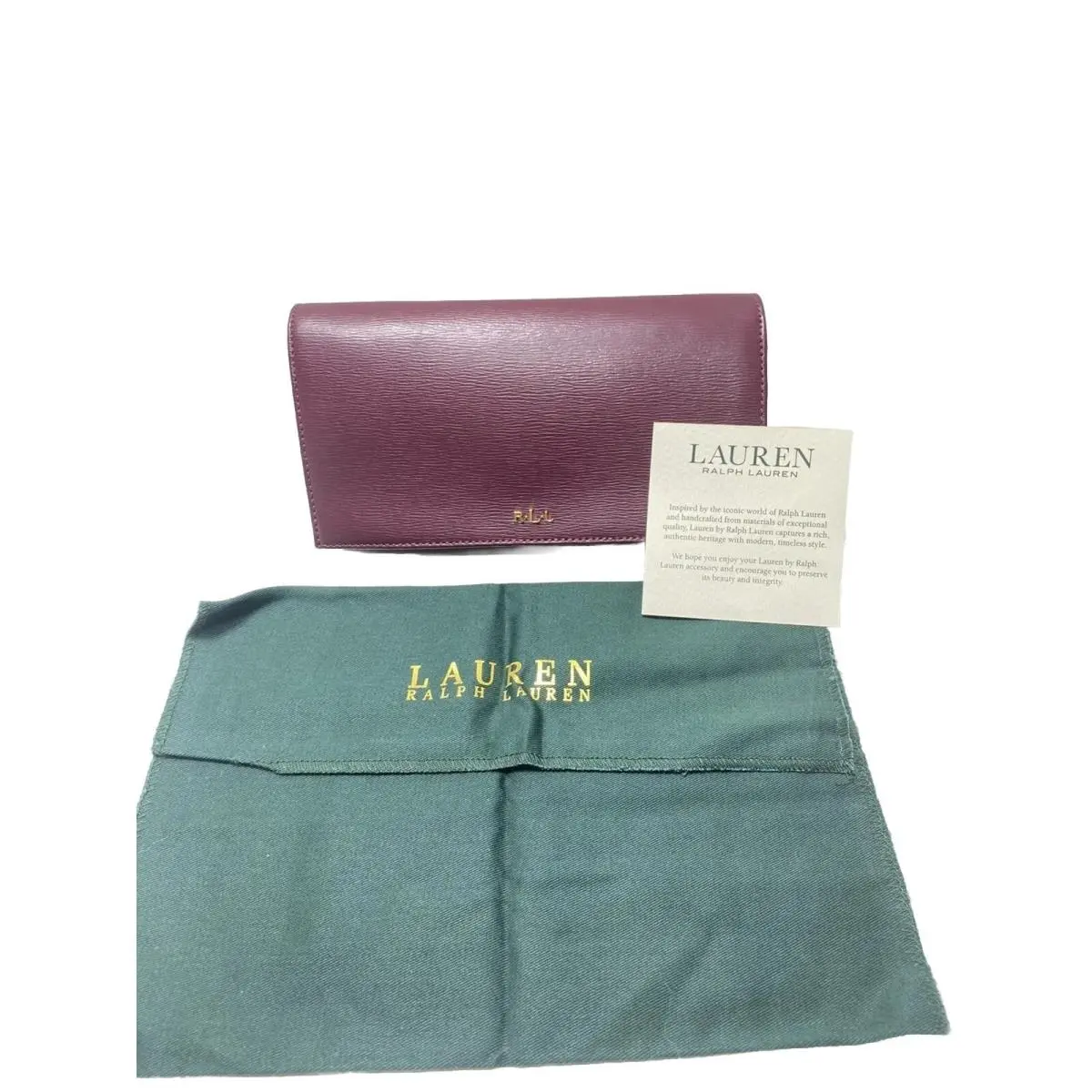 Lauren  Bury Purse Classic Leather Shoulder Bag Ele by Ralph Lauren