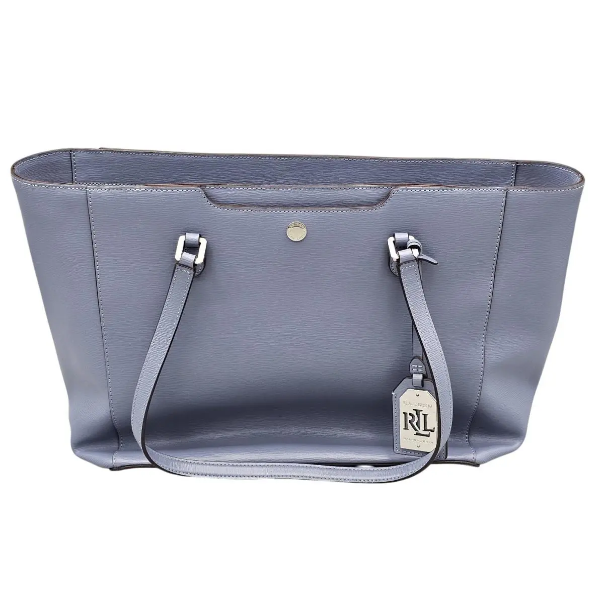 Newbury Halee-tt3-med Blue Mist Medium Tote Bag Purse Nwob by Ralph Lauren