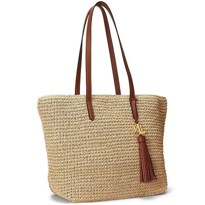 Lauren  Crochet-straw Medium Whitney Tote by Ralph Lauren