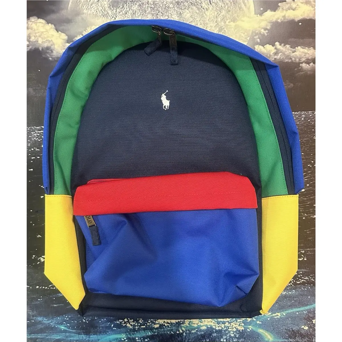 Polo  Multi-color Color Blocked Backpack by Ralph Lauren