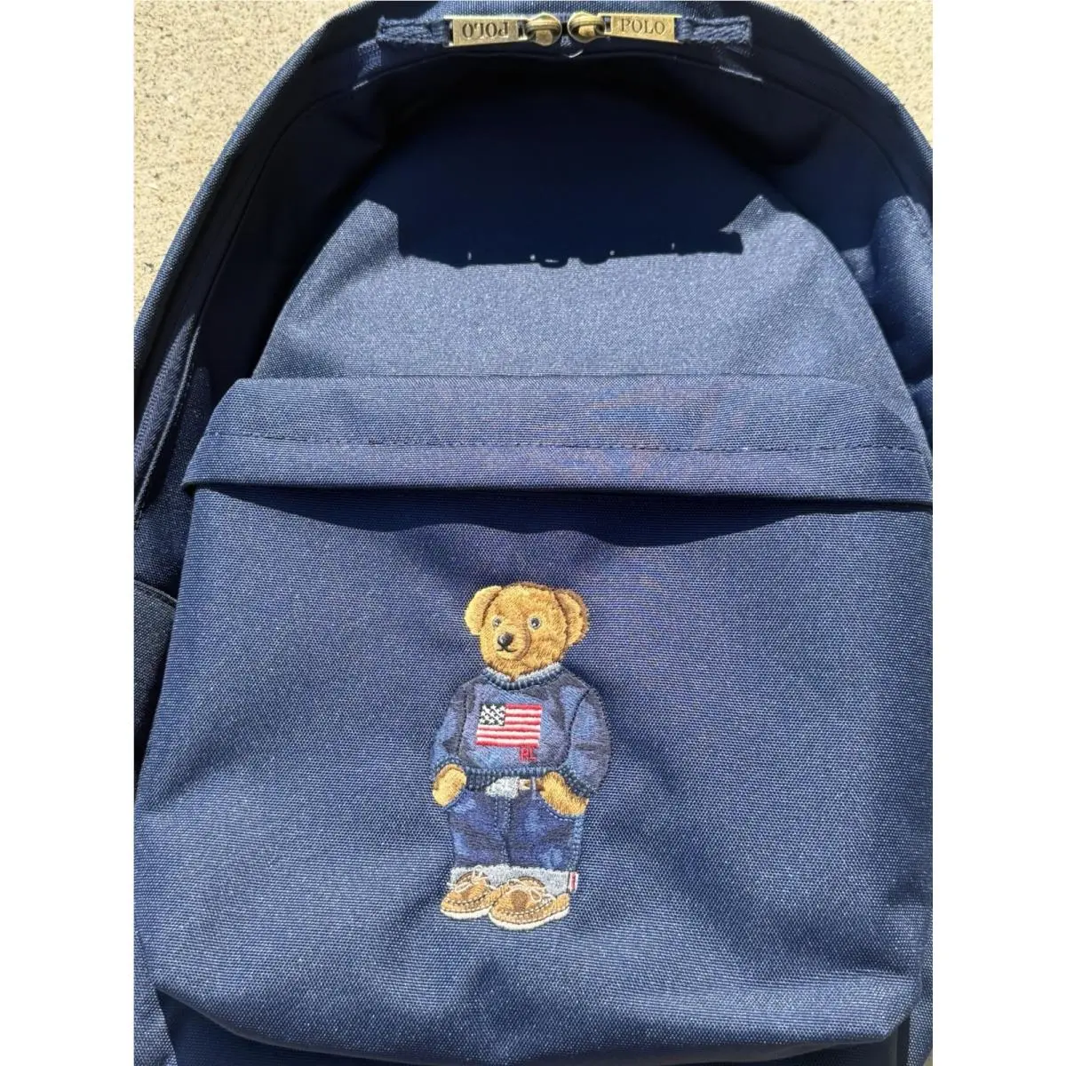Polo  Polo Bear Embroidered Backpack 12.25 W × 5 D × 17.75 H by Ralph Lauren