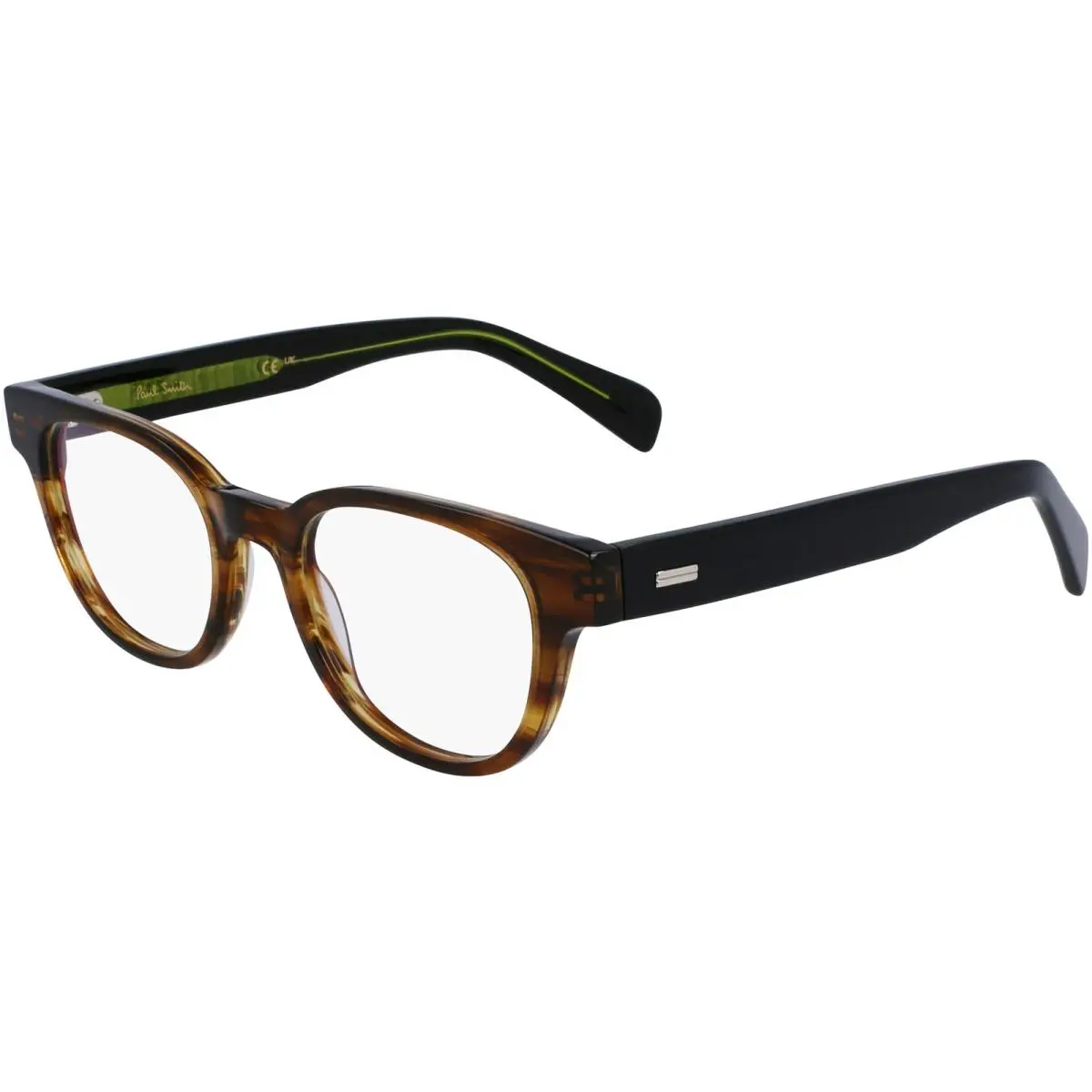 Paul Smith Haydon Striped Brown Soft Square Eyeglasses w/ PSOP100 210 49 Italy