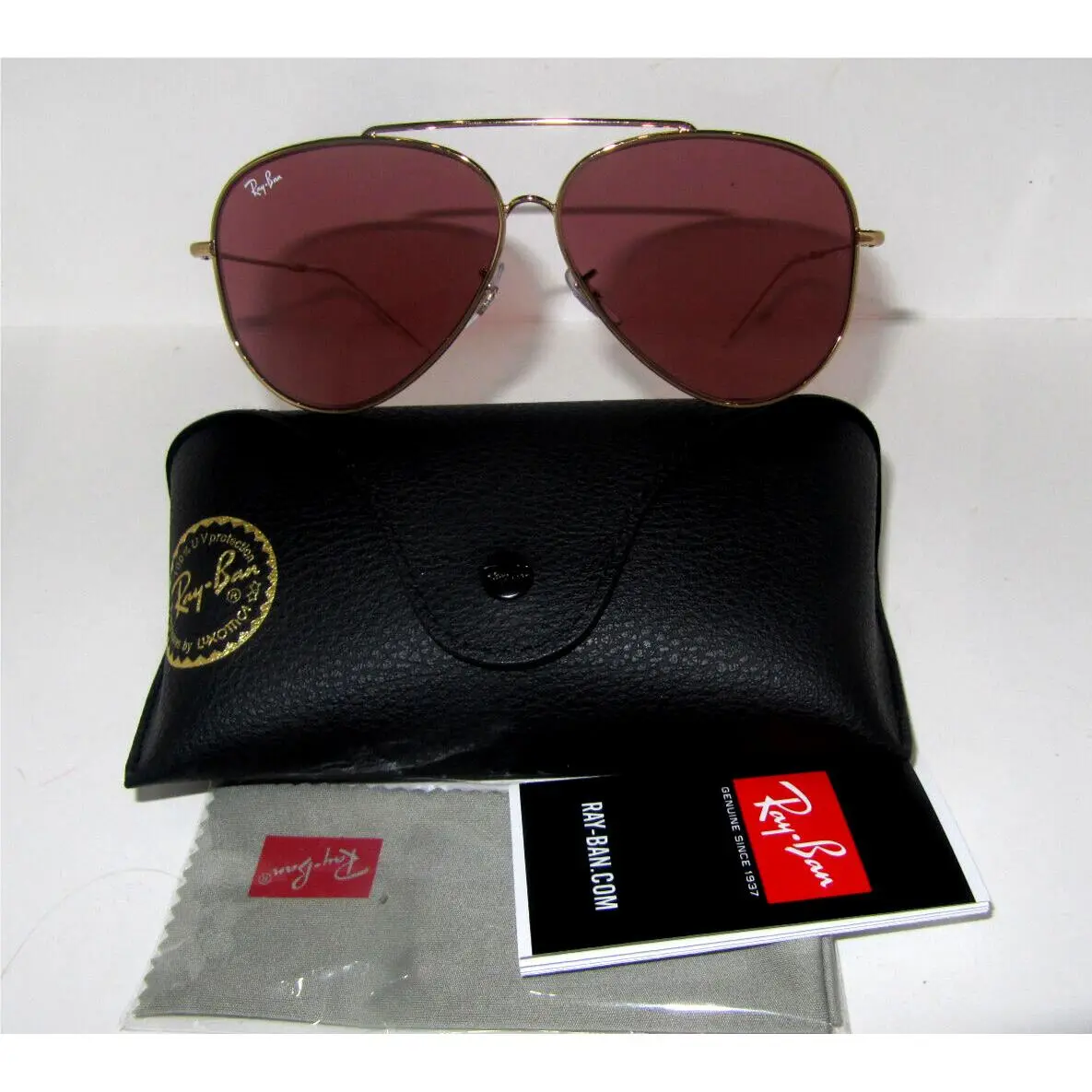 Ray-ban Sunglasses RBR0101S Aviator Reverse 001/69 Gold Frame Men Women NWT$203 by Ray-Ban