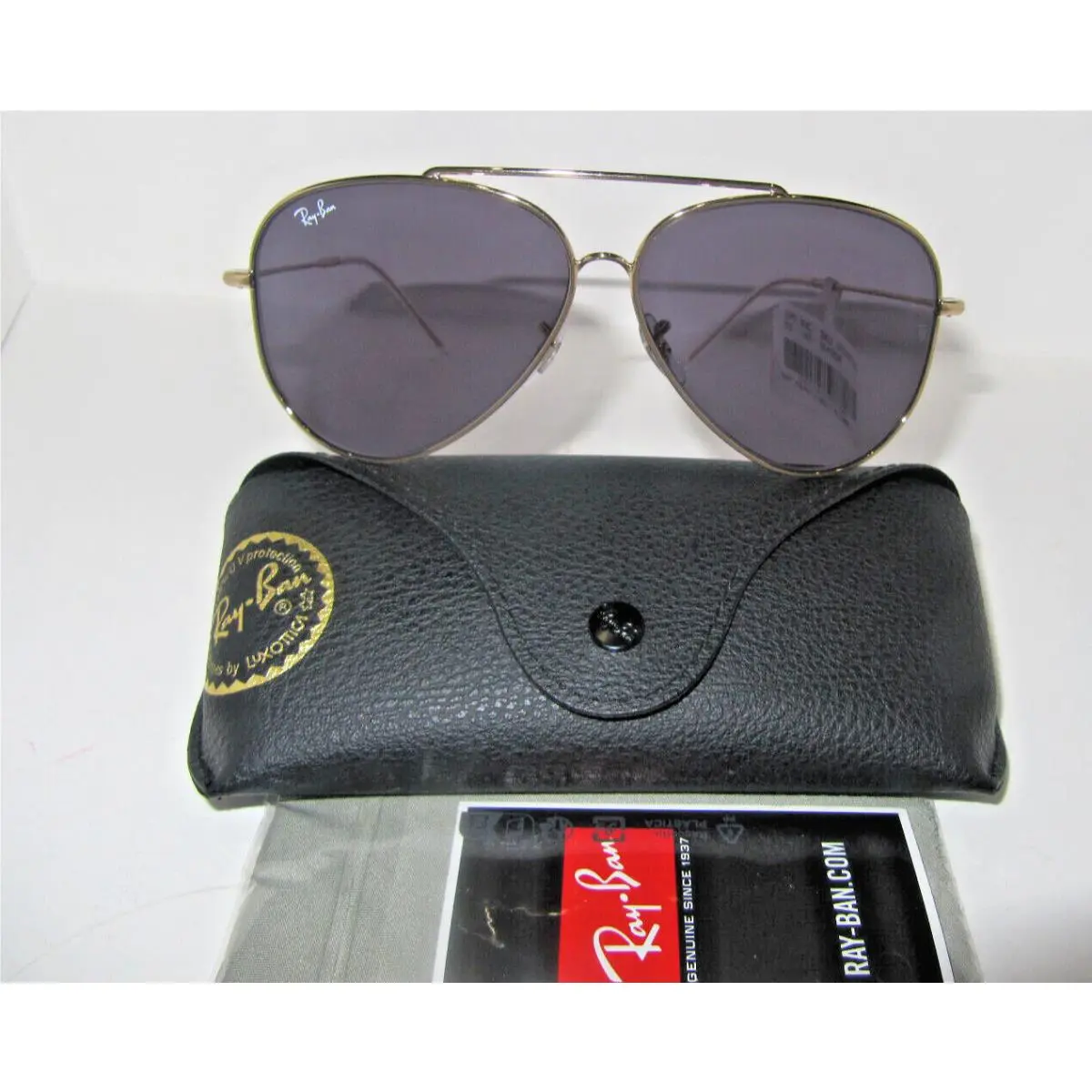 Ray-ban Sunglasses RBR8010S Aviator Reverse 001/69 Gold Frame Violet NWT$203 by Ray-Ban