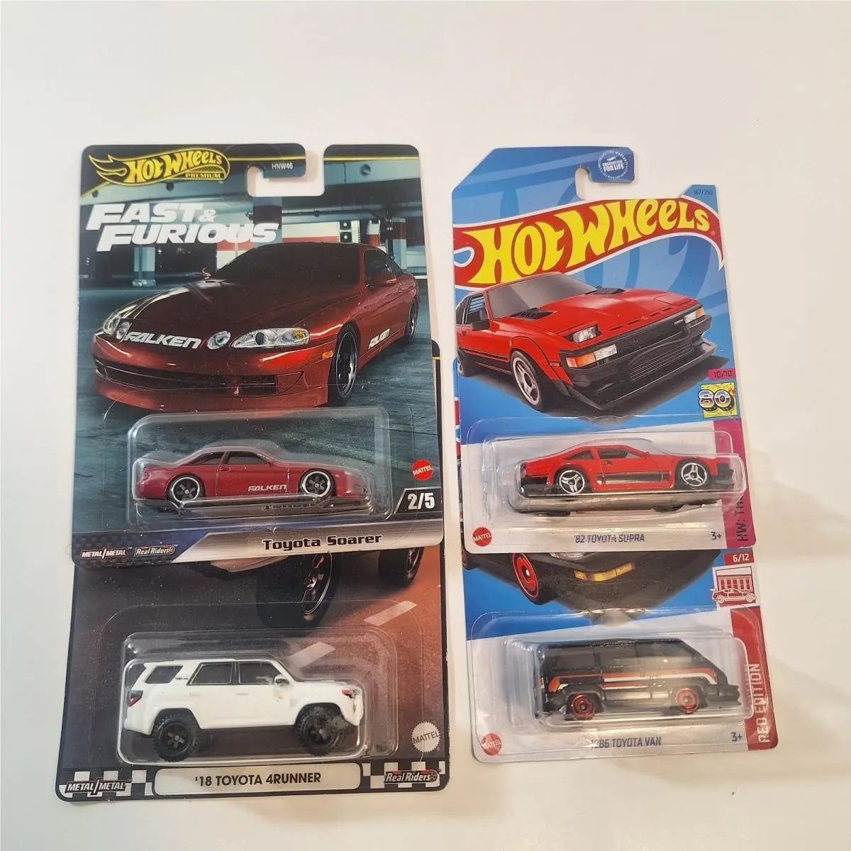 Hot Wheels Toyota Supra/ 86 Van Target Red/ 4runner Premium/ Soarer Premium