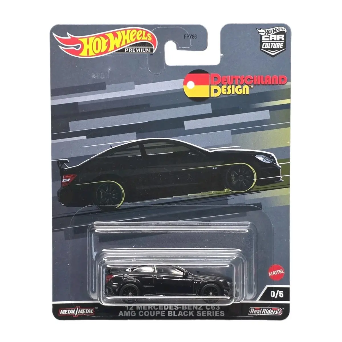 Hot Wheels Chase Car Culture Mercedes-benz C63 Amg Coupe 0/5 Black 1/64 Diecast