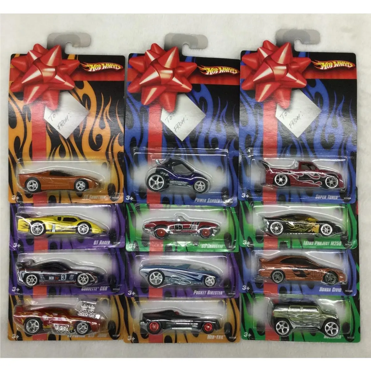 Hot Wheels Holiday Card Cars Lot Of 12 2007 C5