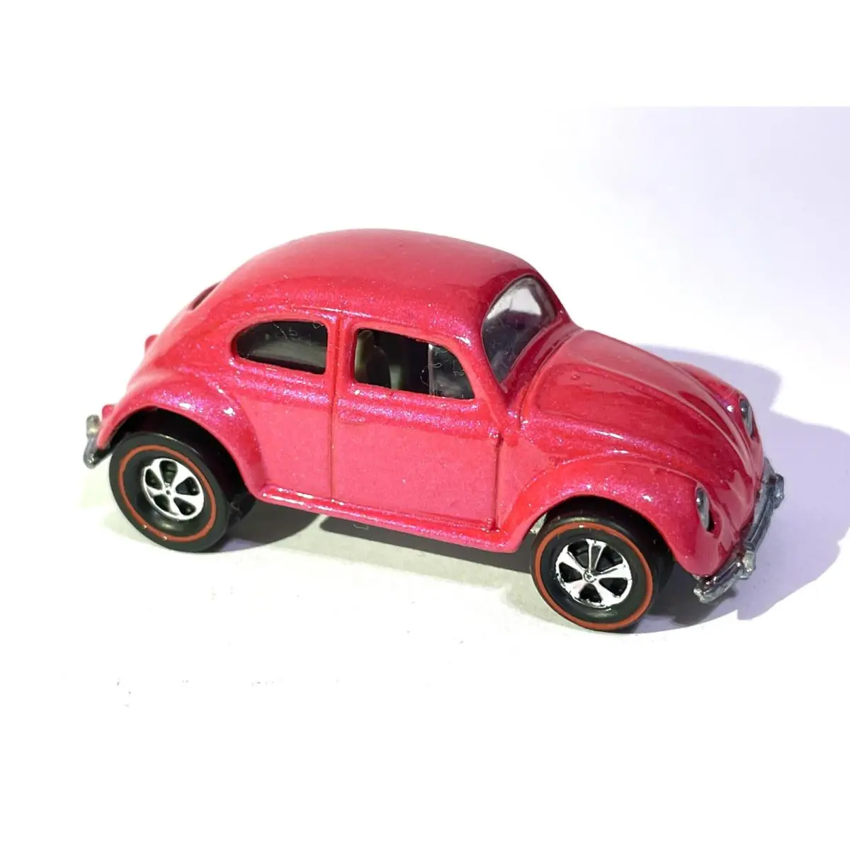 Hot Wheels Custom Made Redline Pearl Metallic Pink - VW Bug - Beetle
