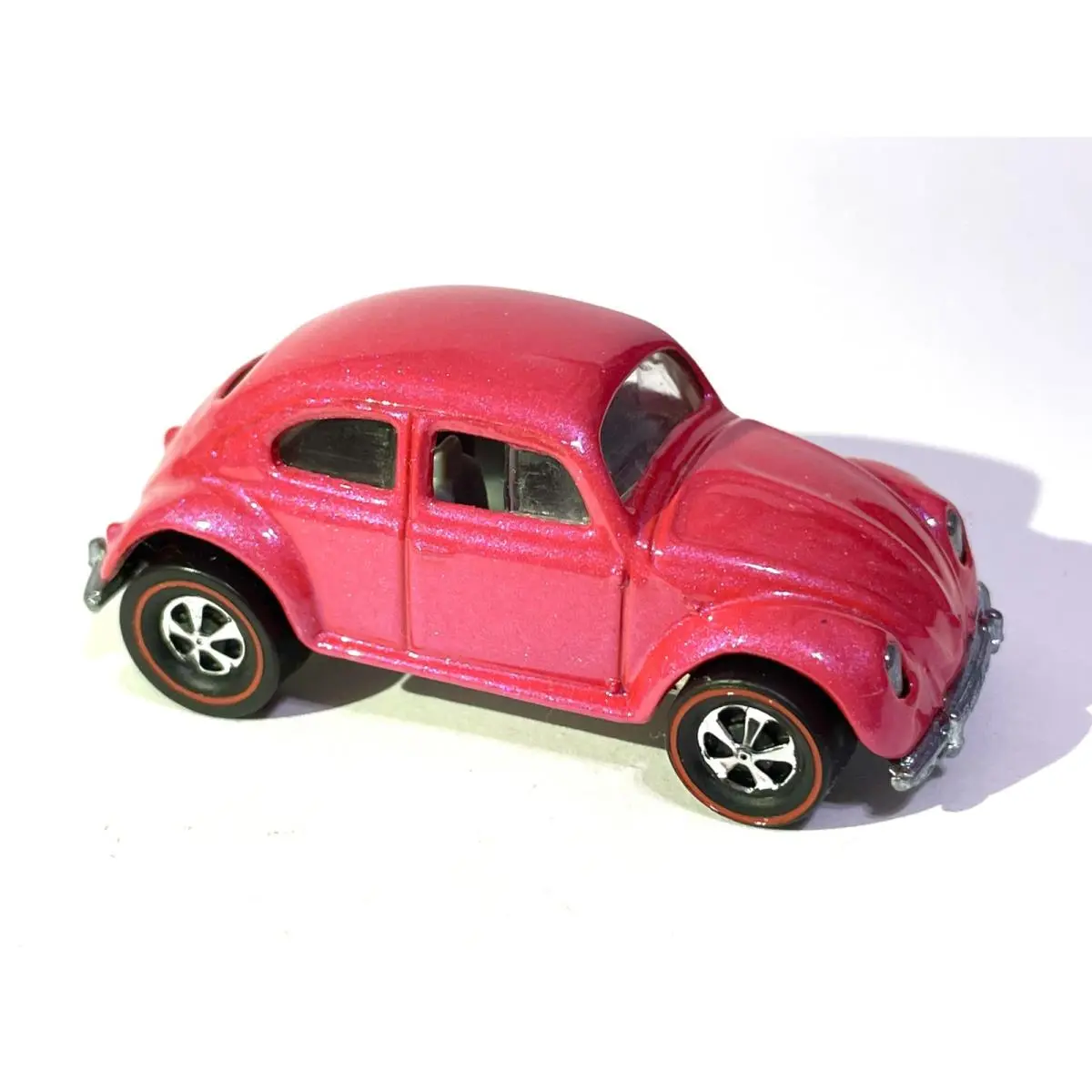 Hot Wheels Custom Made Redline Pearl Metallic Pink - VW Bug - Beetle