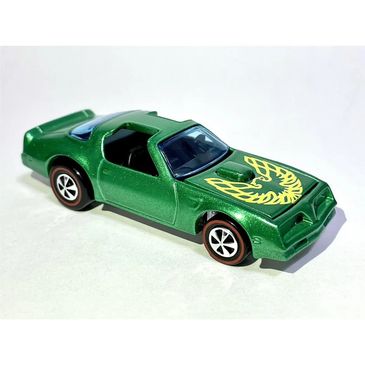 Custom Made Hot Wheels Hotbird Metallic Green Redline 80’s Firebird
