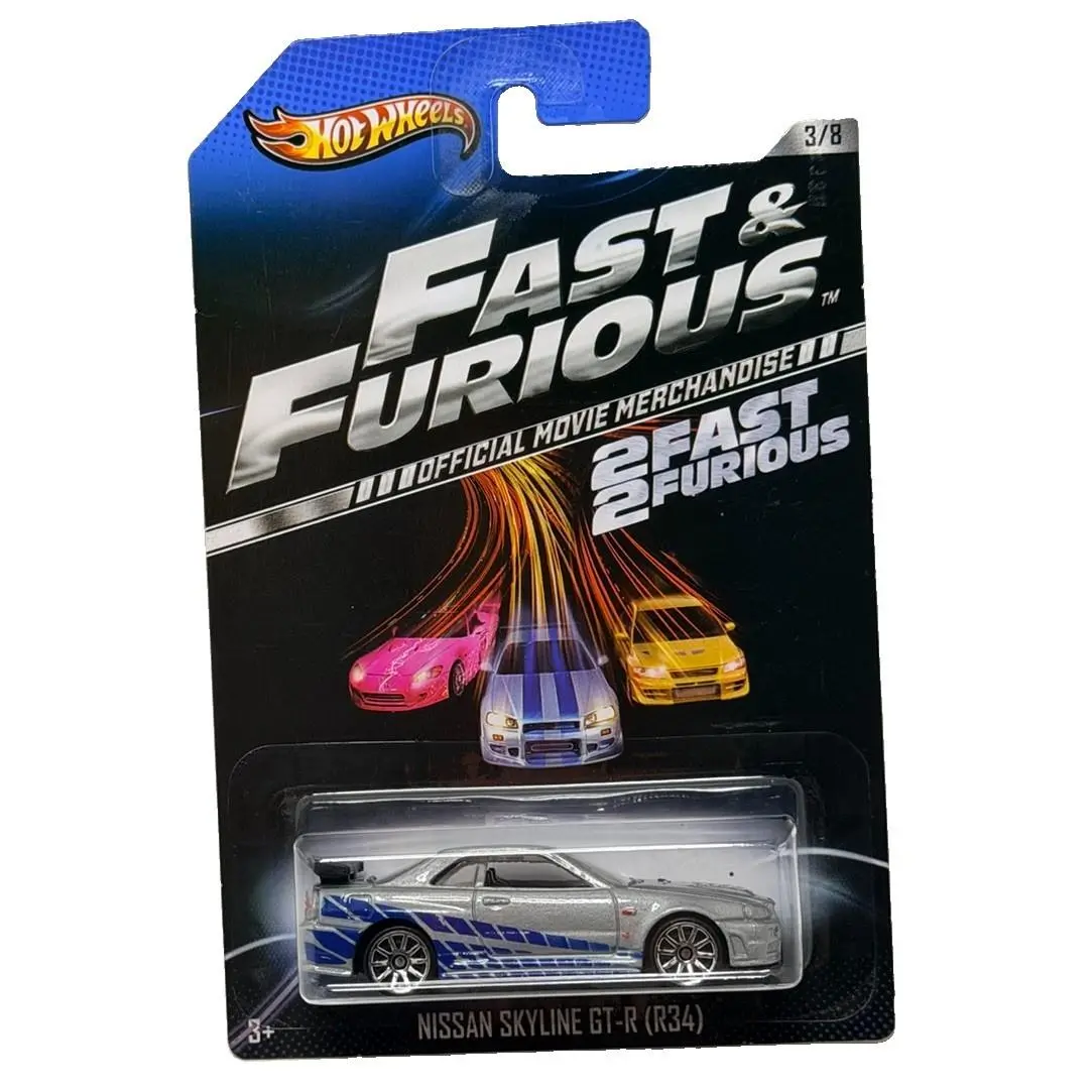 Hot Wheels Nissan Skyline Gt-r R34 Fast Furious Black Wing 2013 In Proctector