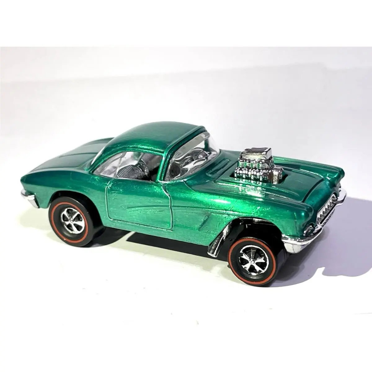 Hot Wheels Corvette Gasser Custom Made Spectraflame Green Redline