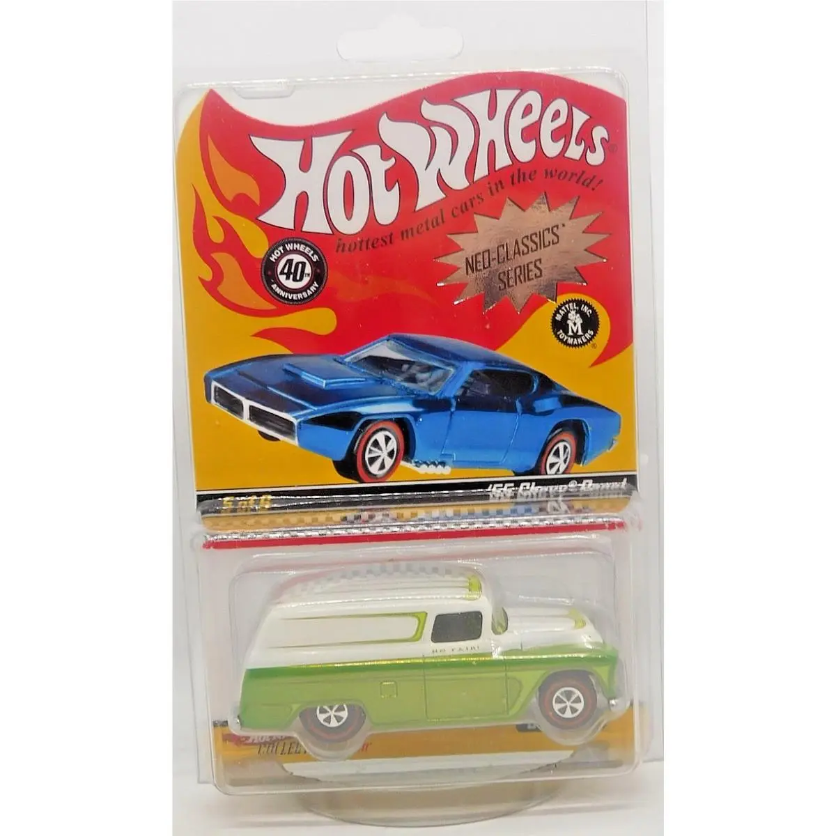 Hot Wheels Neo-classics Series7 RL Tires Spectraflame Green/white 55 Chevy Panel