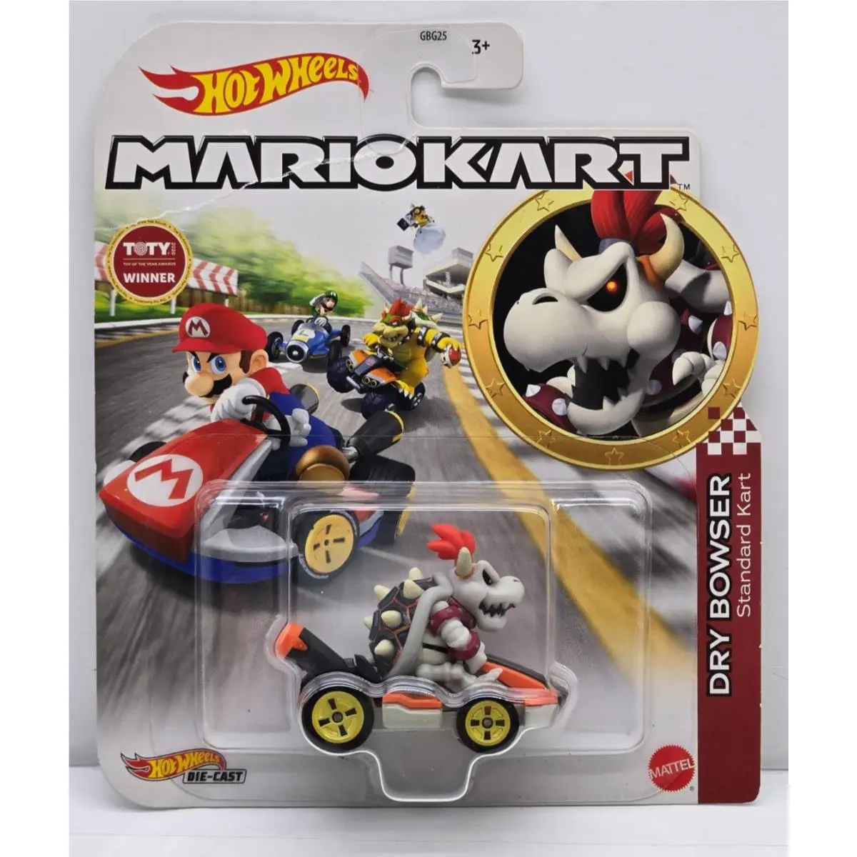 Mario Kart Dry Bowser 2020 Hot Wheels Standard Diecast 1:64 Car