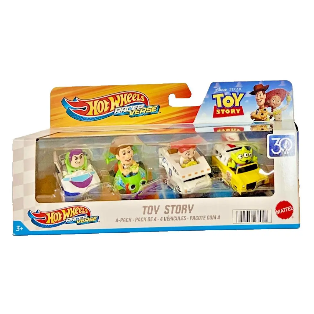 Toy Story Hot Wheels Racer Verse 4-Pack Cars Buzz Woody Jessie Space Alien