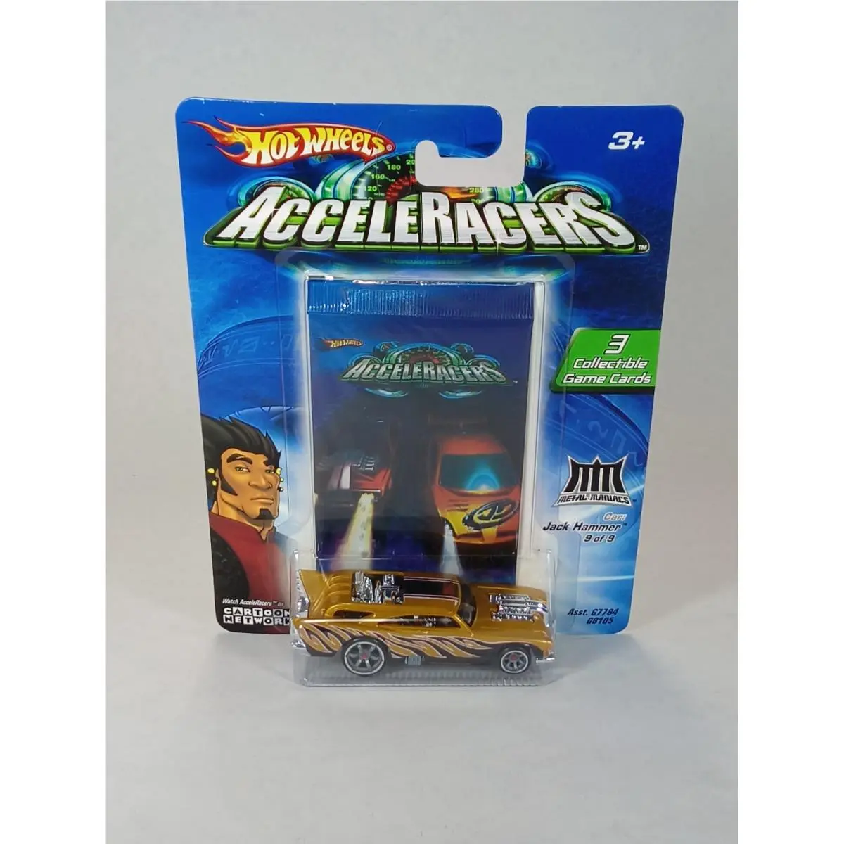 Hot Wheels 2005 Acceleracers: Metal Maniacs 9/9 Jack Hammer Gold - Gray CM6