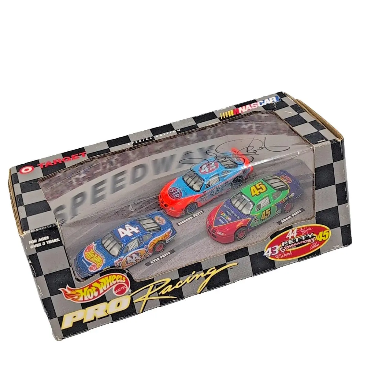 Autographed 1998 Hot Wheels Petty Generations 3 Car Set Richard Kyle Adam