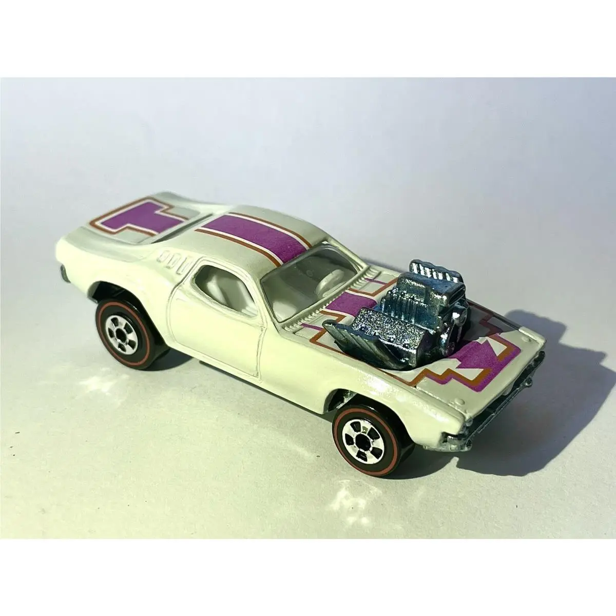 Custom Made Race White Mattel Hot Wheels- Rodger Dodger Redline