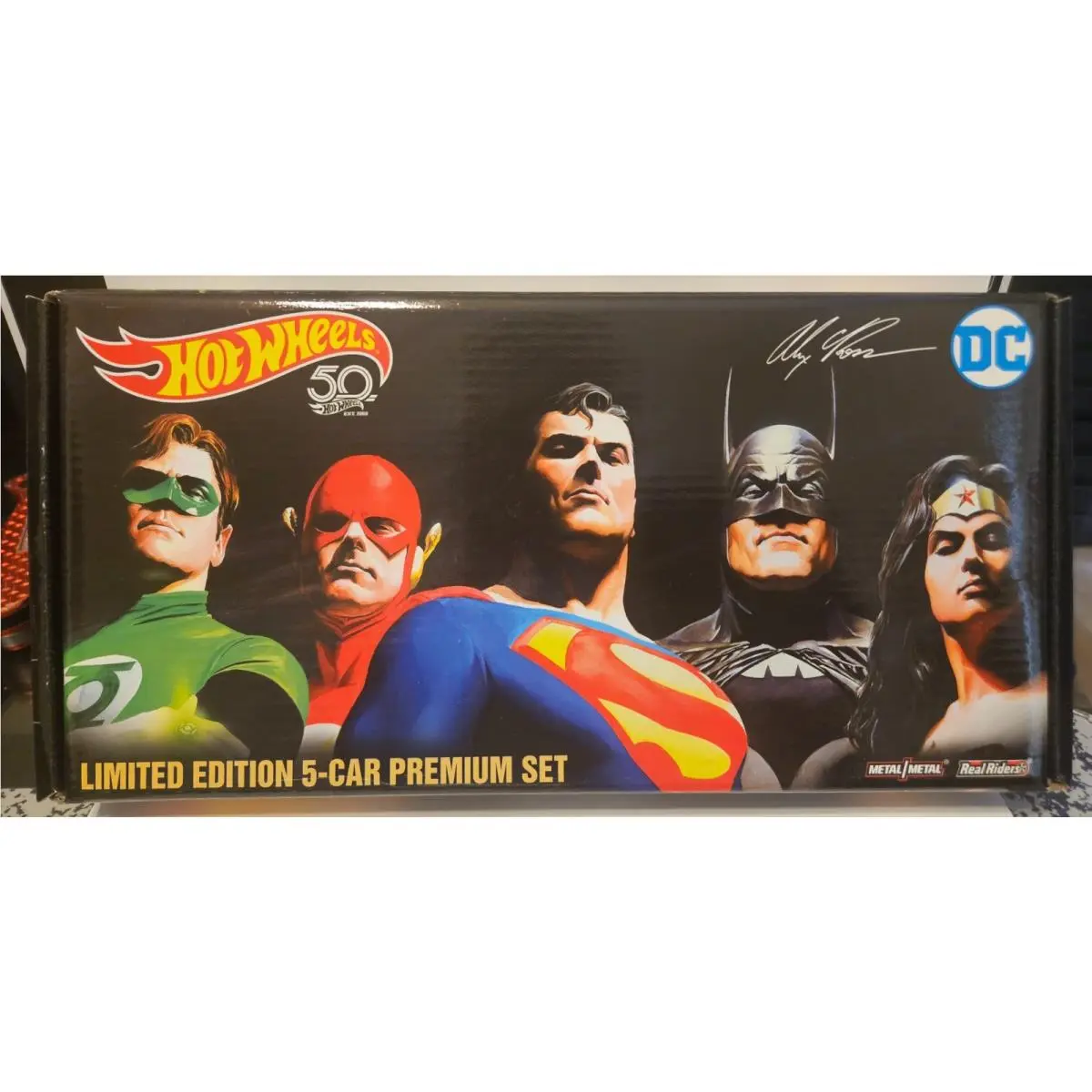 Hot Wheels 2018 Premium Pop Culture DC Comics Alex Ross 5 Car Boxed Set