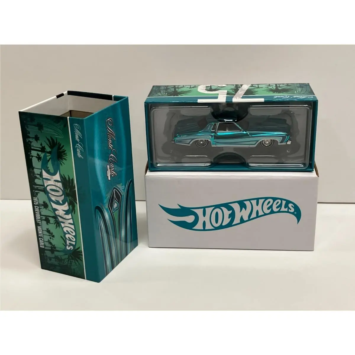 Rlc Mattel Hot Wheels 1975 Chevrolet Monte Carlo Aqua Lowrider Diecast HWF19
