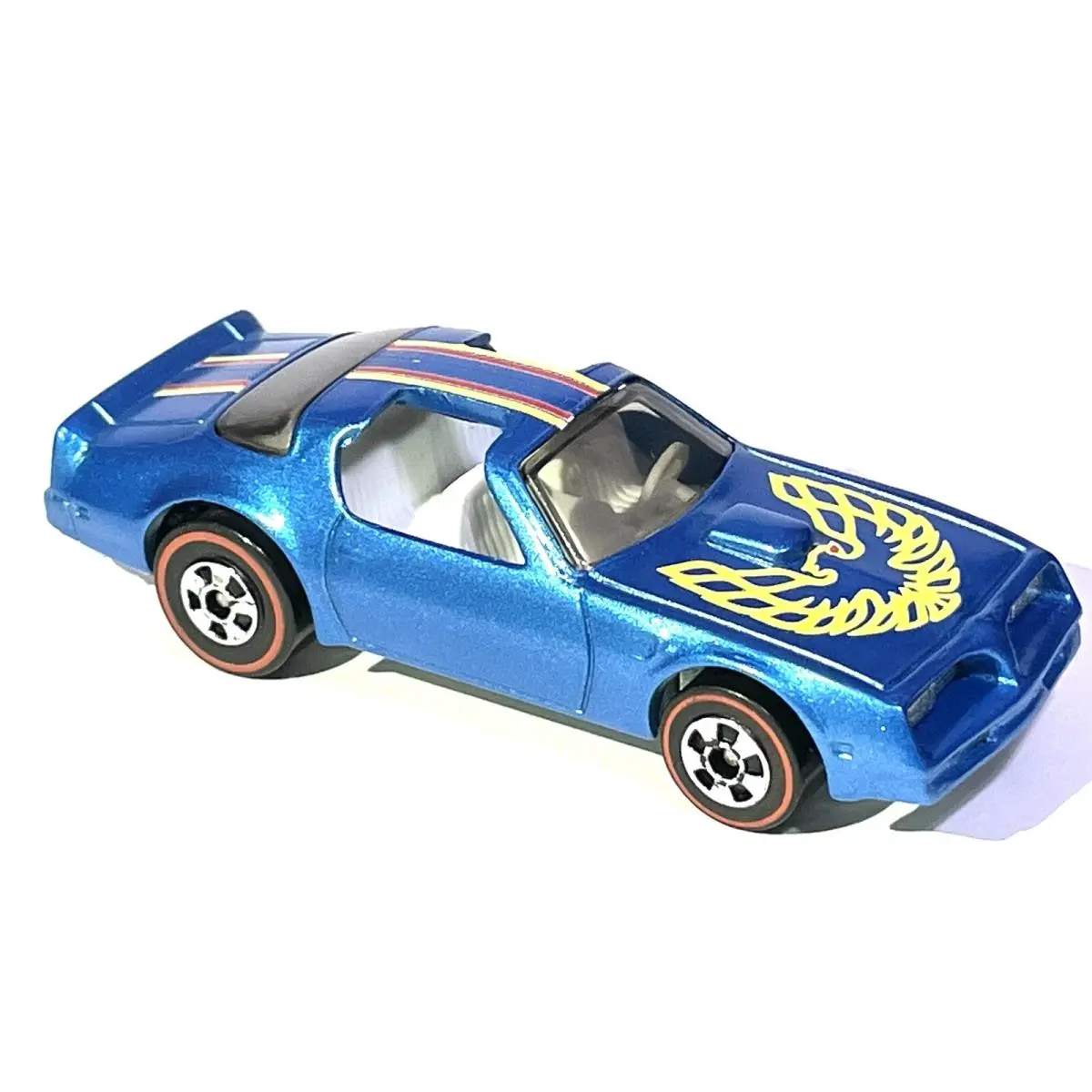 ⬜ ￼ Custom Made Hot Wheels Hot Bird - Metallic Blue Redline Hotbird