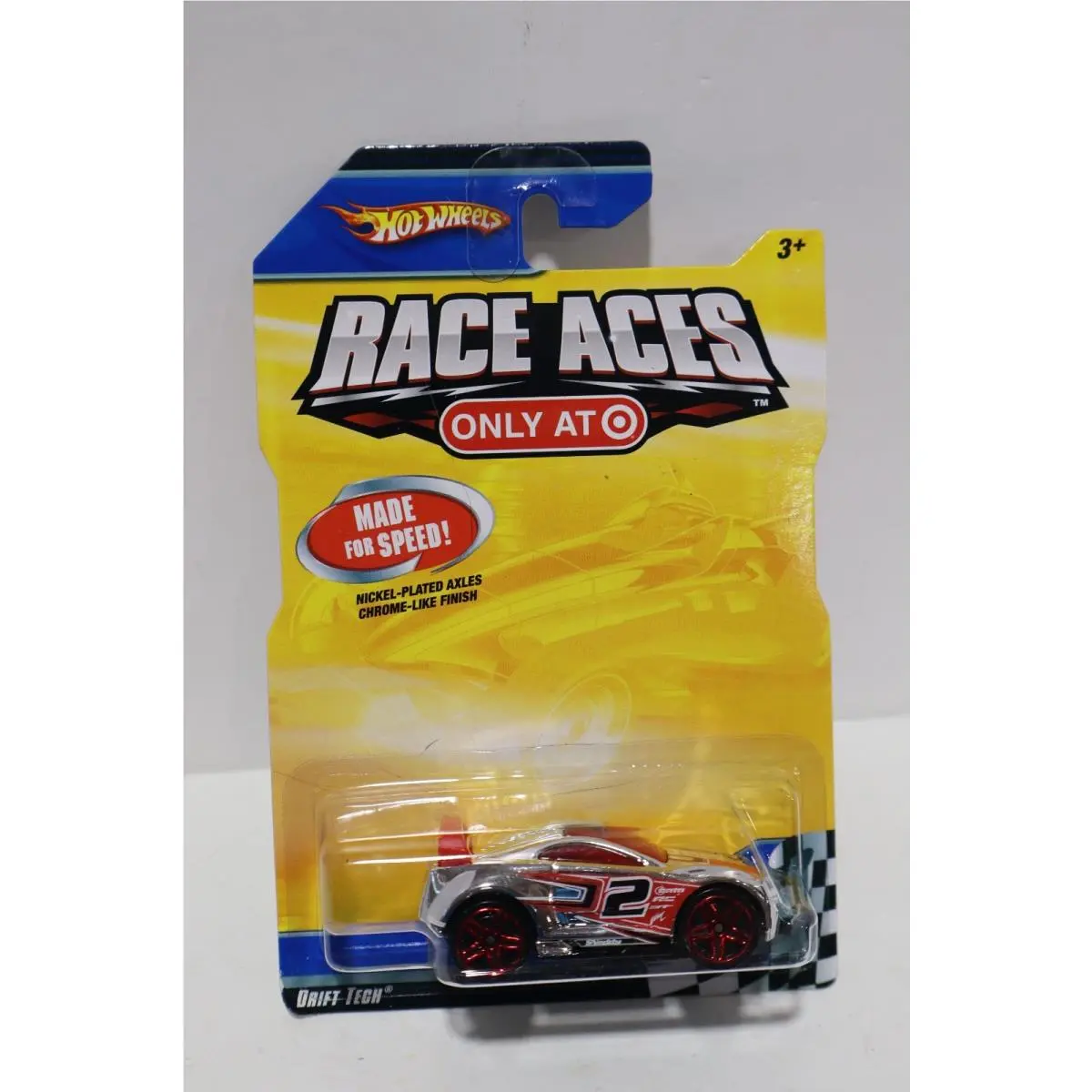 Hot Wheels Race Aces Drift Tech Target Exclusive Chrome 2008 Rare