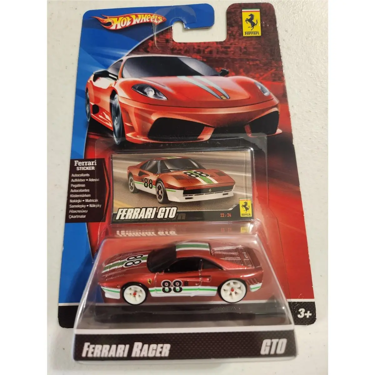 Hot Wheels Ferrari Racer Gto 1:64 Die-cast Red/white