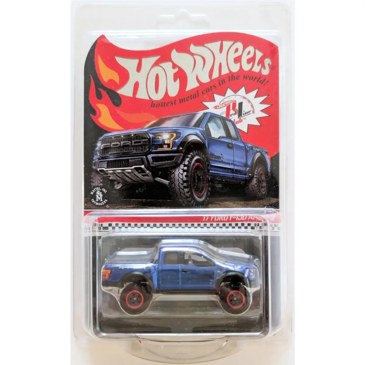 Hot Wheels Rlc `17 Ford F-150 Raptor Spectraflame Blue Red Line Club 1:64