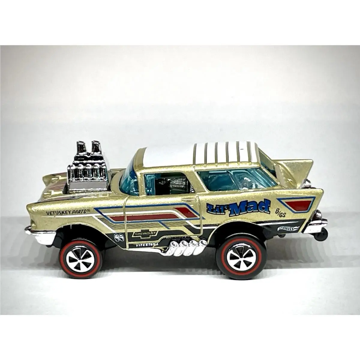 Hot Wheels Wagons Lil` Mad Nomad Custom Made Metallic Gold Redline