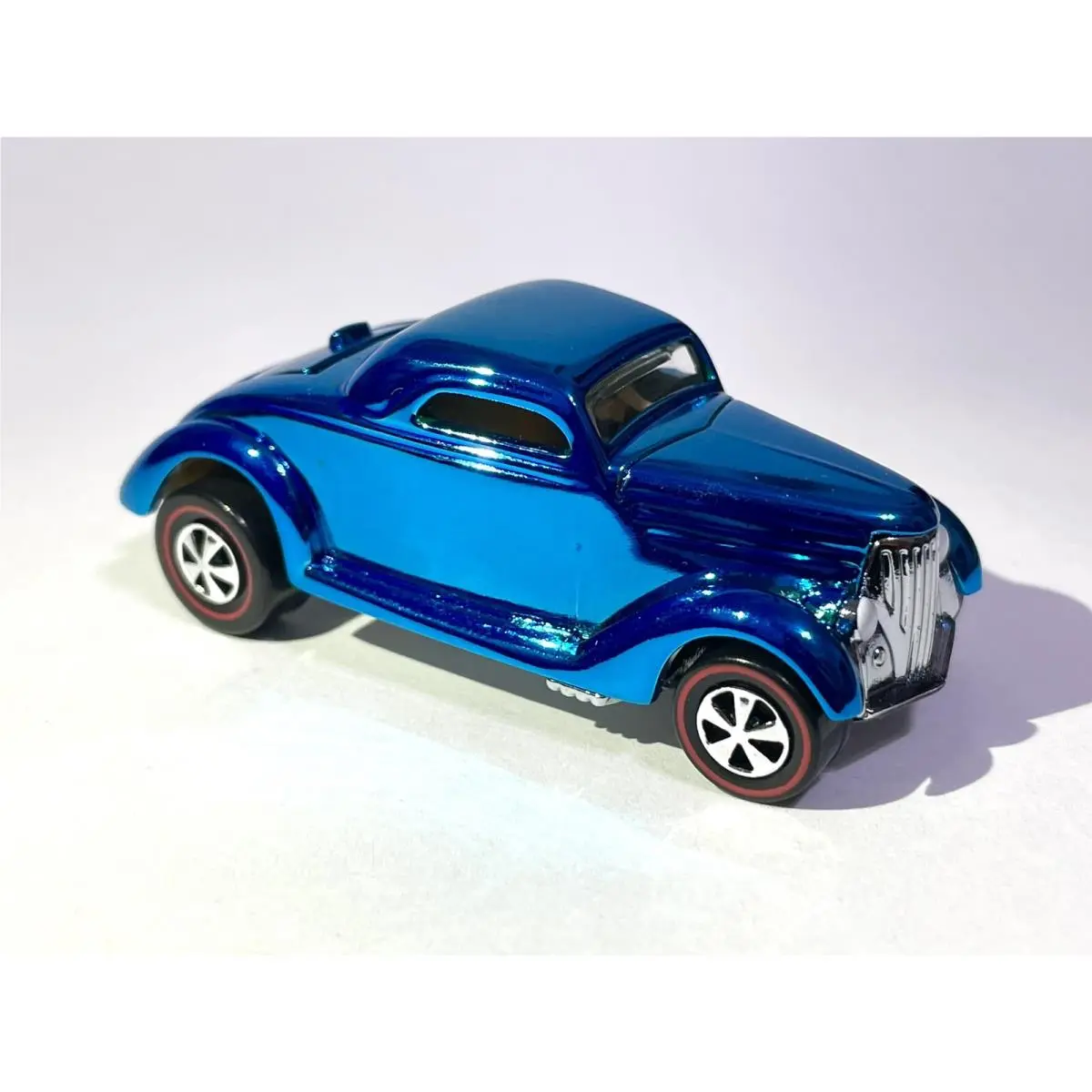 Custom Made Hot Wheels ‘36 Ford Coupe - Redline Only 1 /1 Chrome Ice Blue ⭐ ⭐