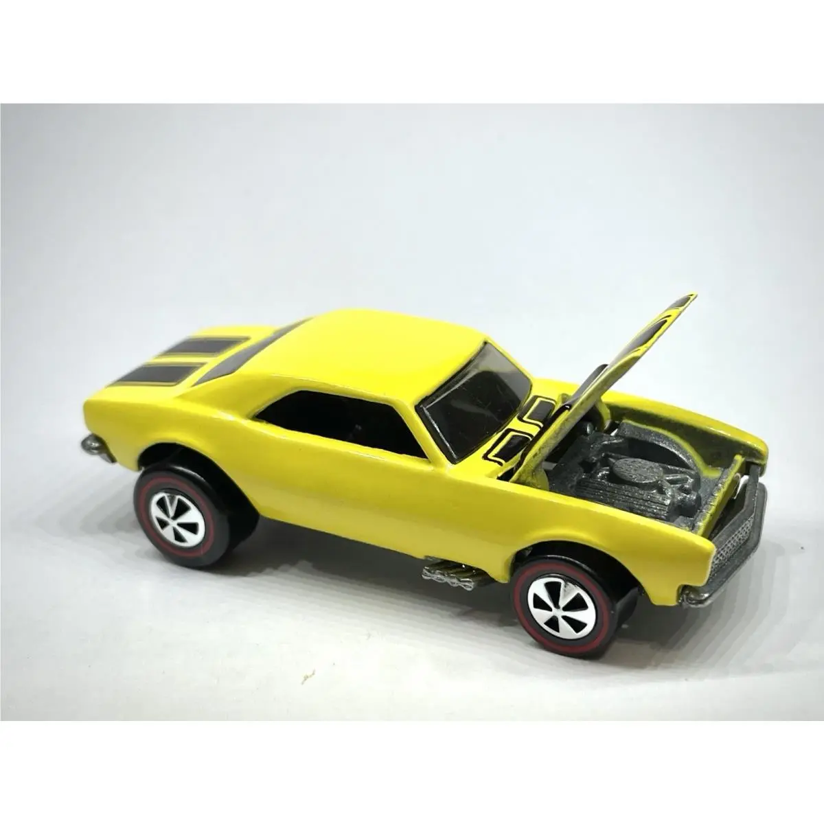 Custom Made Redline Hot Wheels `67 Camaro Gloss Yellow Black Stripes