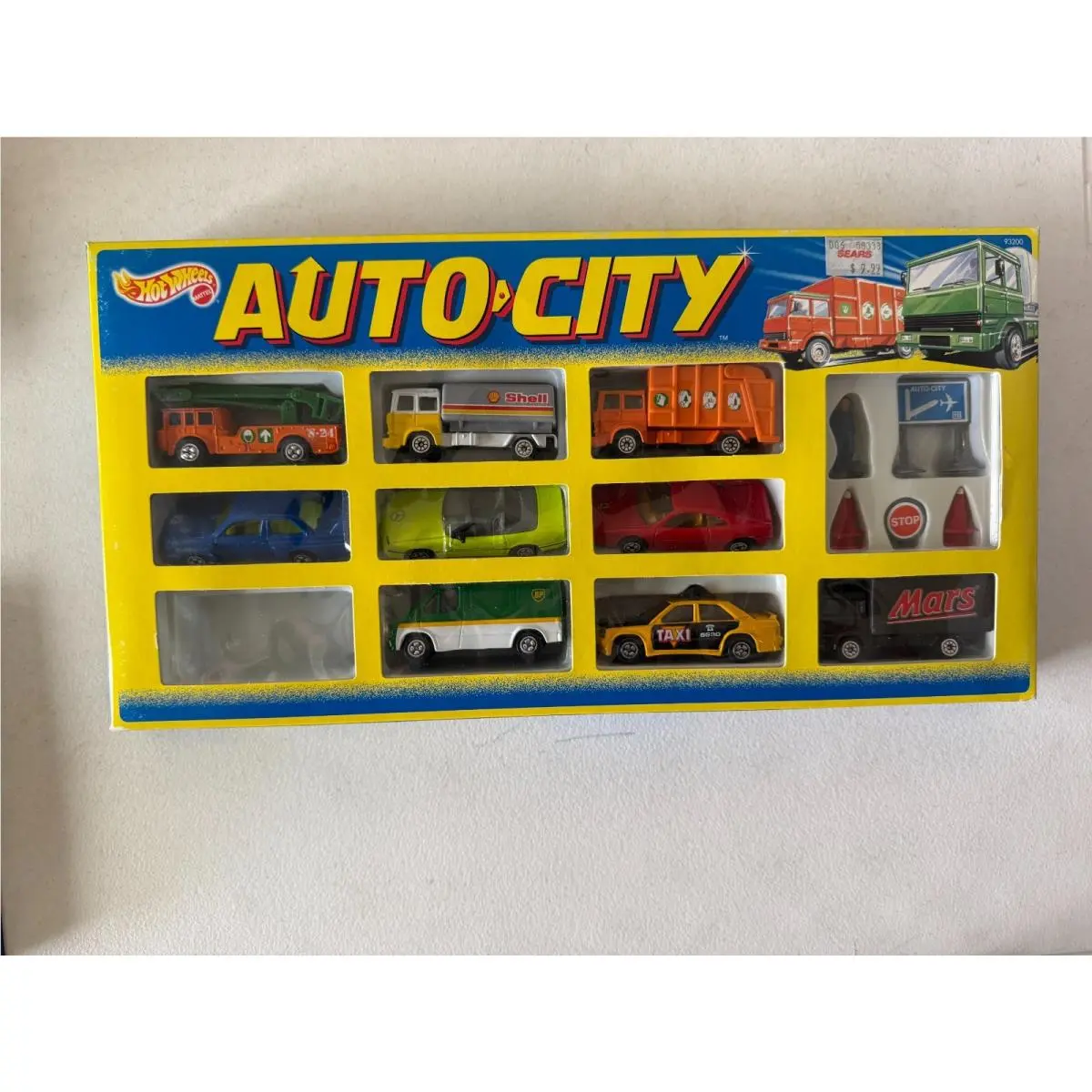 Hot Wheels 1994 Auto City 10 Pack Rare Corgi Casting Cars Missing Hertz Bus CG9