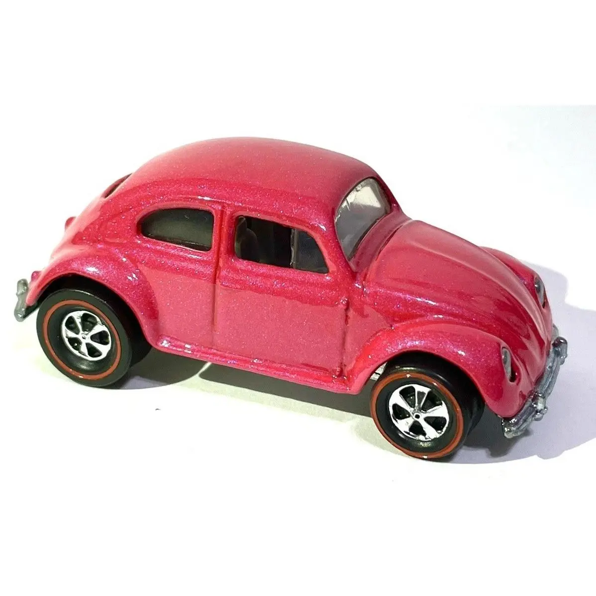 Hot Wheels Custom Made Redline Pearl Metallic Pink - VW Bug - Beetle