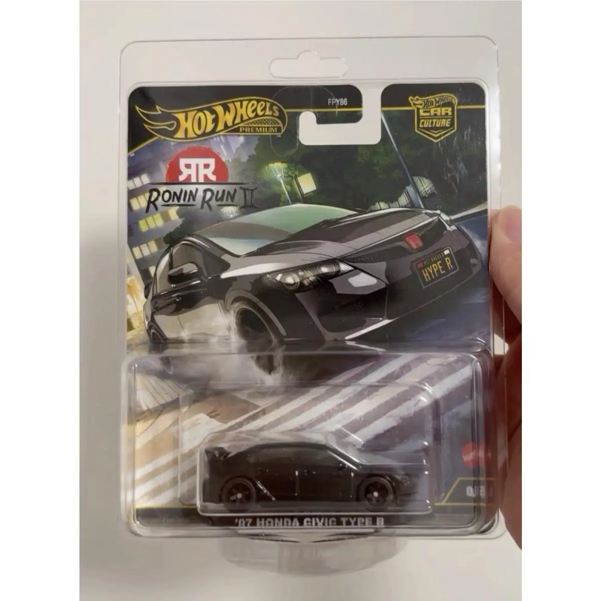 Hot Wheels Car Culture Ronin Run II `07 Honda Civic Type R Black Chase 0/5
