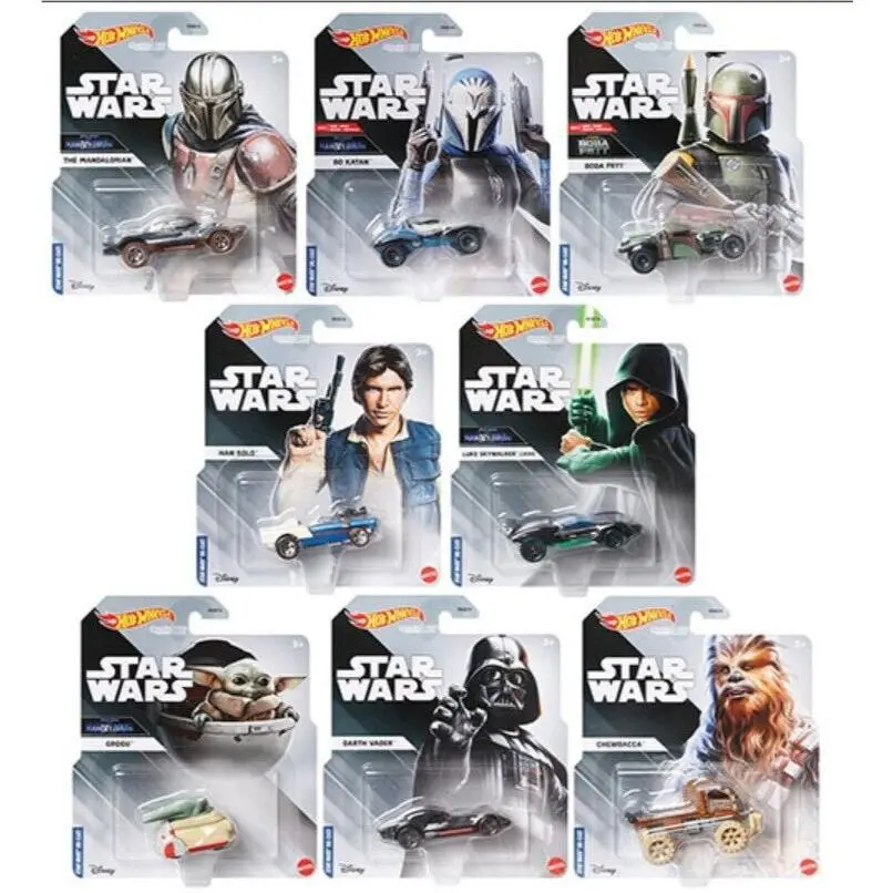 Hot Wheels Disney Star Wars Character Cars Set of 8 Mint Factory Box