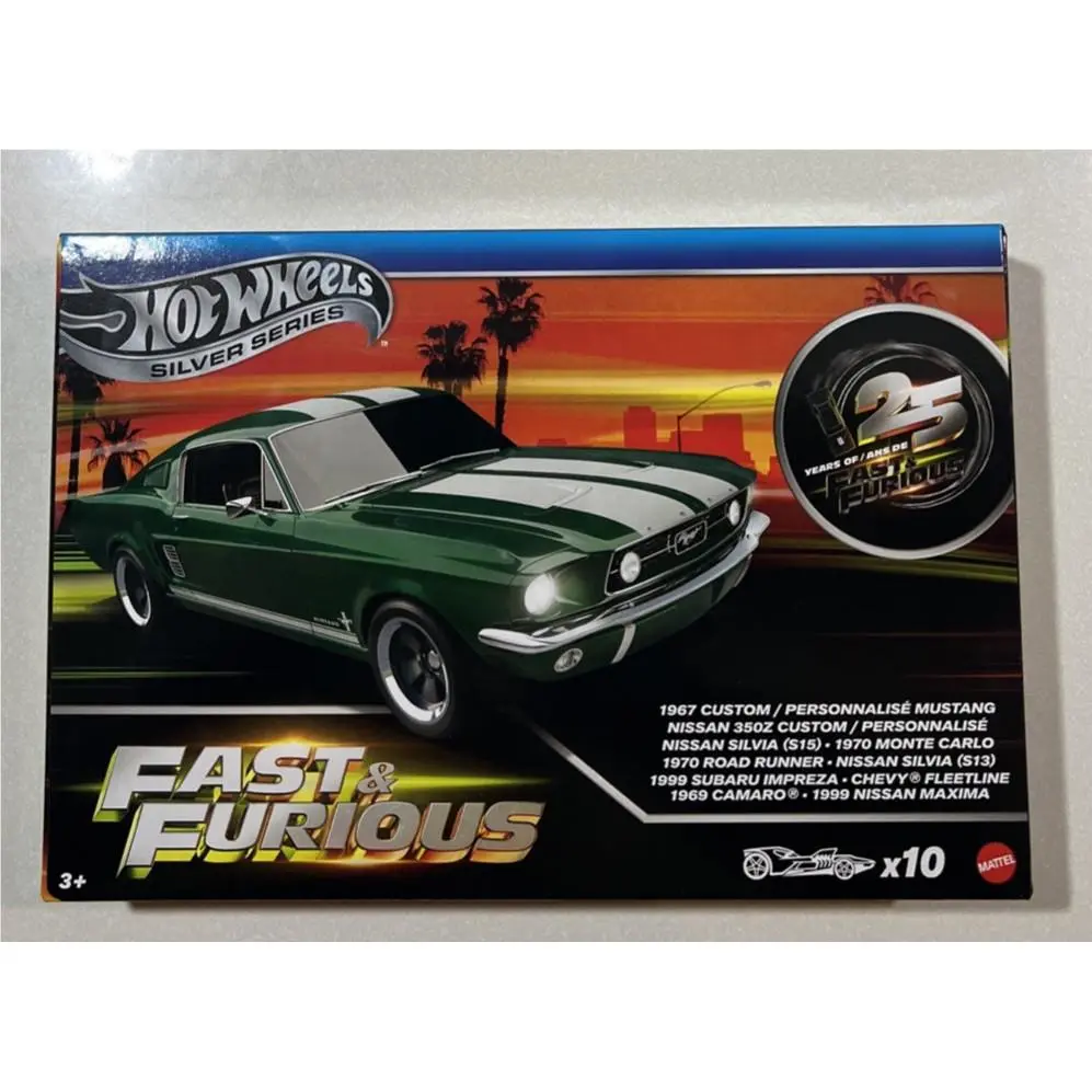 2026 Hot Wheels Silver Series Fast Furious 25th Anniversary 10 Pack Read