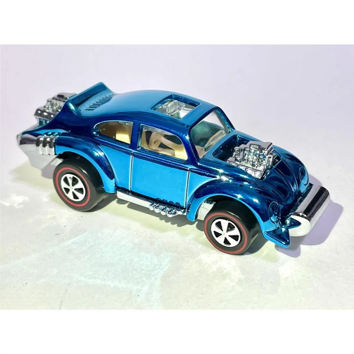 Hot Wheels “custom Made Chrome Blue” Redline Evil Weevil Vw Bug Beetle Baja