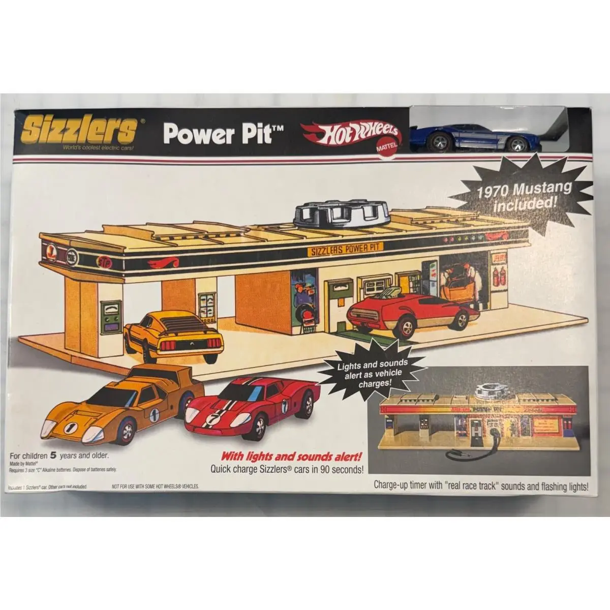 2007 Hot Wheels Sizzlers Power Pit with 1970 Mustang Mint Box