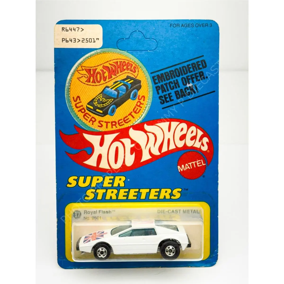 Hot Wheels Blackwall Royal Flash Super Streeters 2501 Patch Card Blister