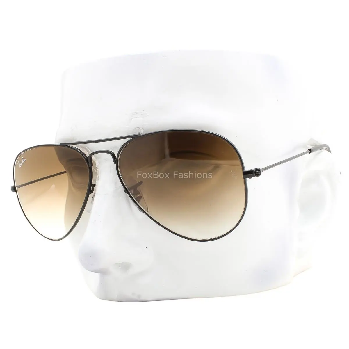 Ray-ban Aviator Sunglasses 3025 002/51 Black Brown Glass 58mm W/case by Ray-Ban