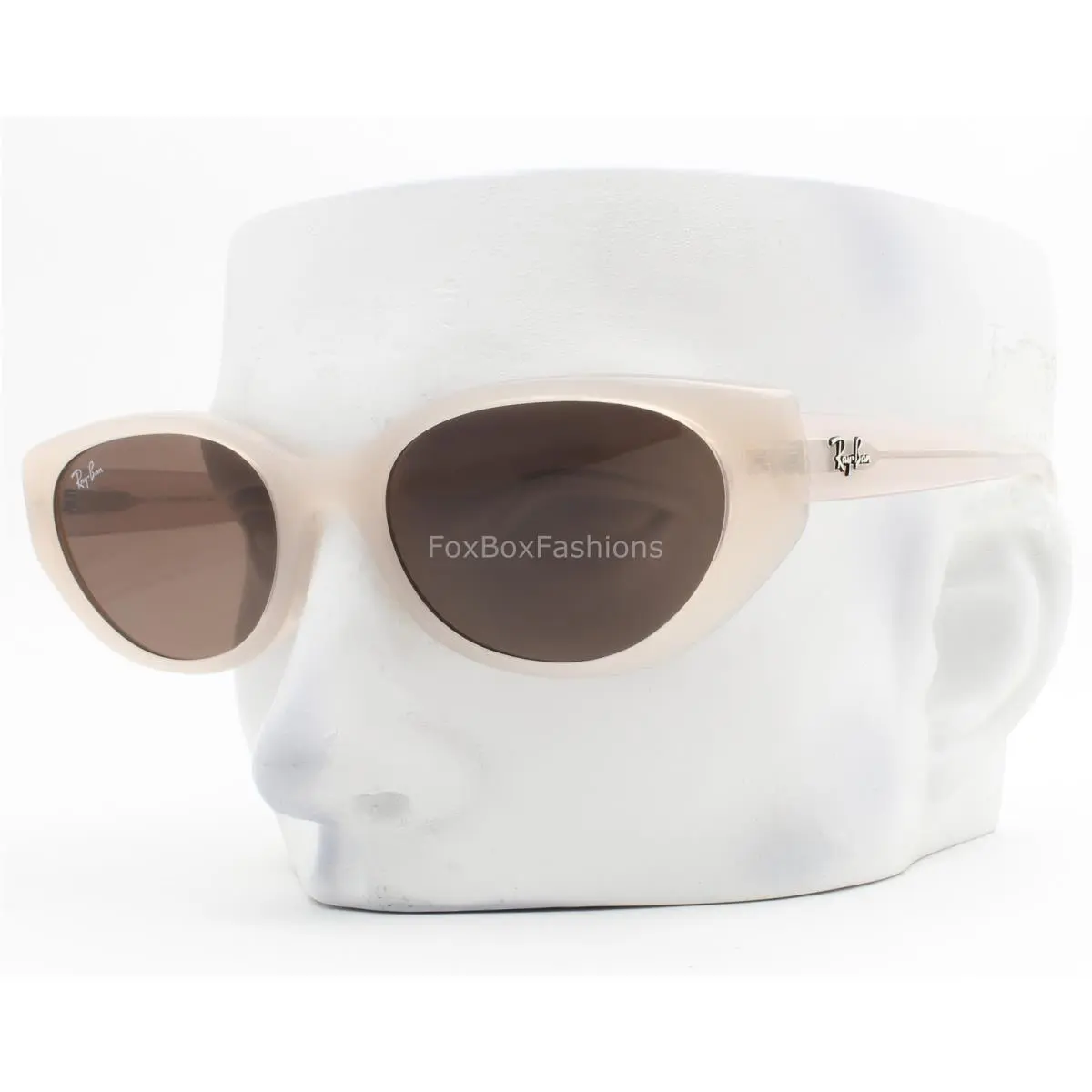 Ray-ban Sunglasses RB 4457D 6786/73 Milky Opal Beige Brown 55mm with Case by Ray-Ban