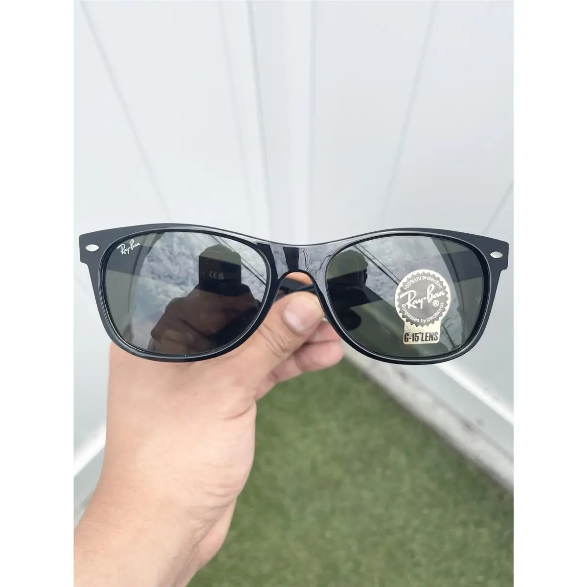 Ray-ban New Wayfarer RB2132 Ray Ban Wayfarer RB2132 2132 Black G15 Lens Size 55/18 by Ray-Ban