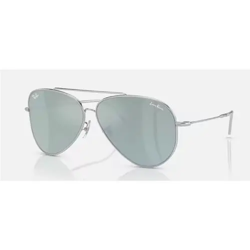 Ray-ban Lenny Kravitz Aviator Reverse Sunglasses Silver / Silver Lens Size L by Ray-Ban